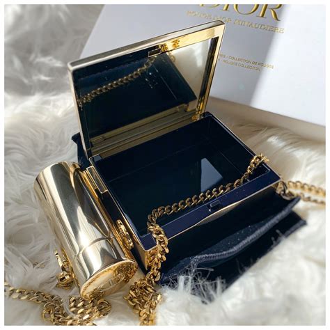 dior clutch bag with lipstick|dior lipstick set with clutch.